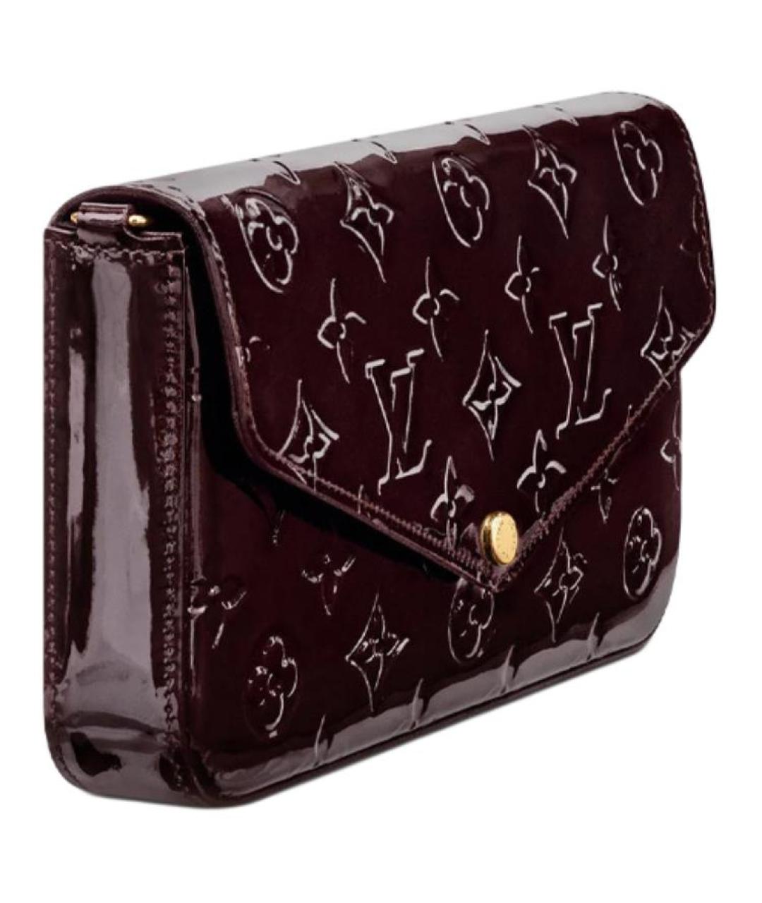 LOUIS VUITTON Бордовая кожаная сумка через плечо, фото 2