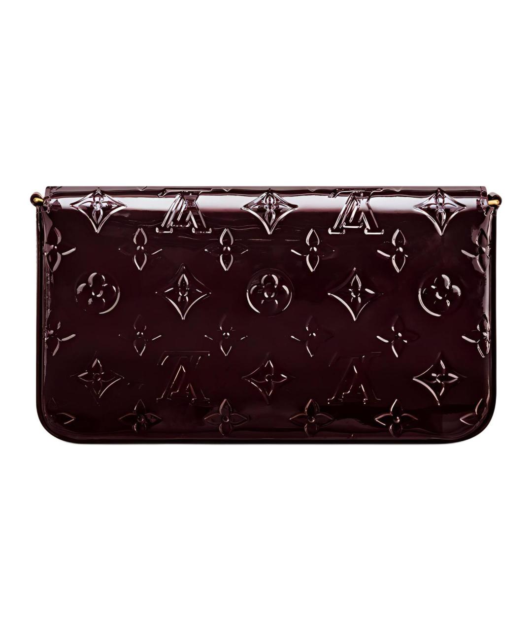 LOUIS VUITTON Бордовая кожаная сумка через плечо, фото 5