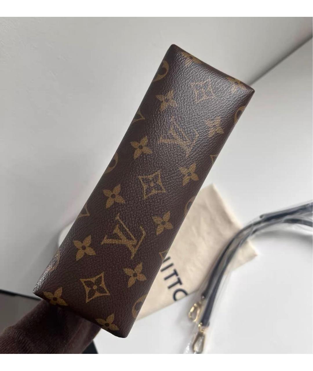 LOUIS VUITTON Черная кожаная сумка через плечо, фото 3