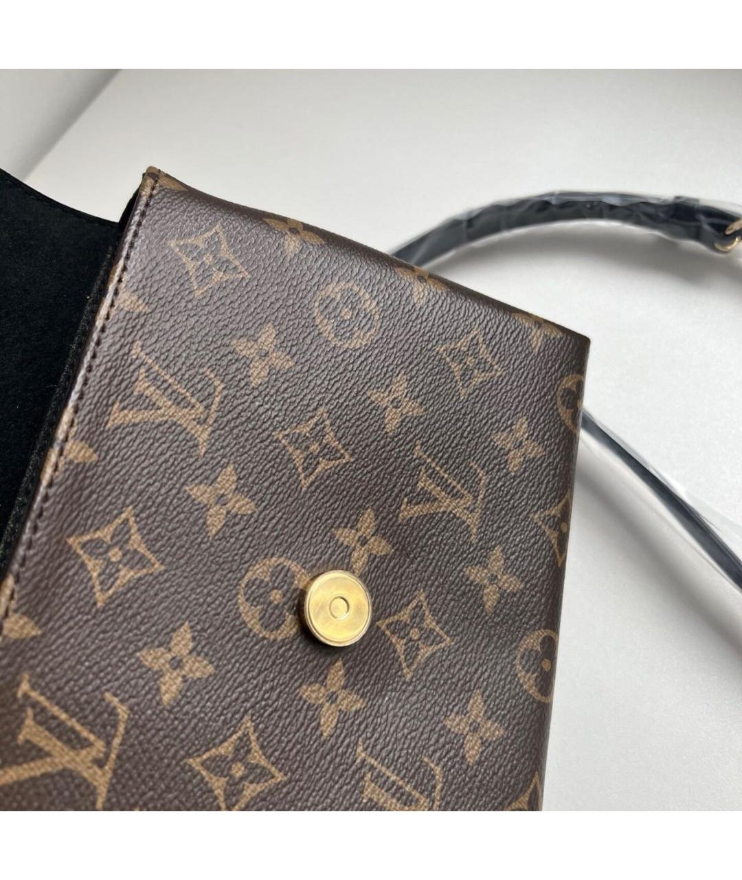 LOUIS VUITTON Черная кожаная сумка через плечо, фото 6