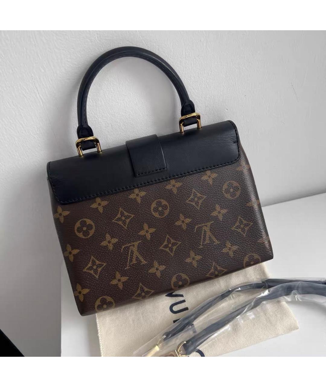 LOUIS VUITTON Черная кожаная сумка через плечо, фото 2