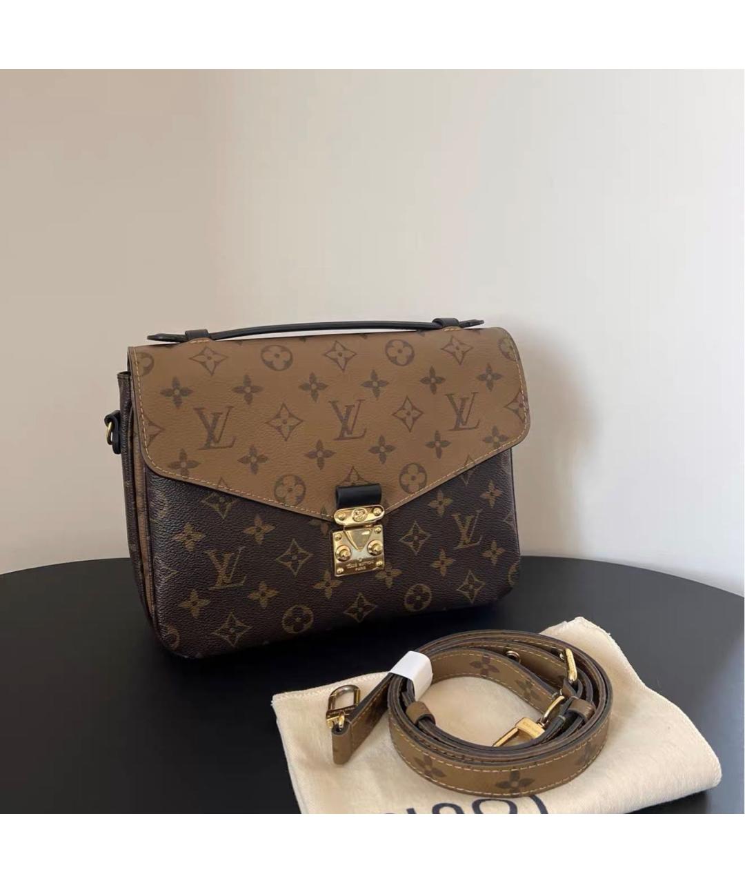 LOUIS VUITTON Коричневая сумка через плечо из канвы, фото 9