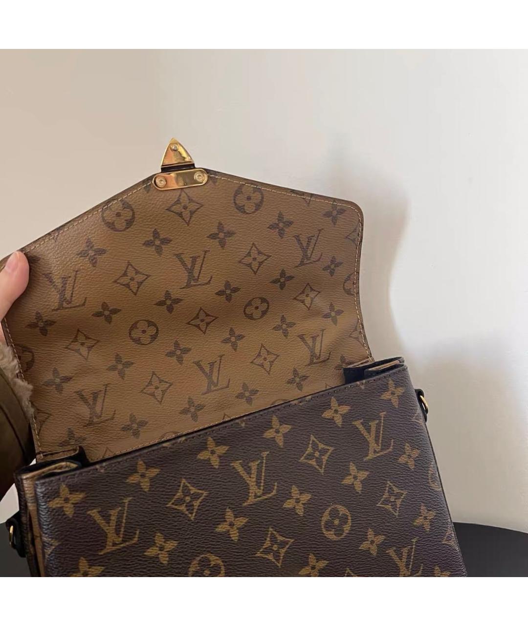 LOUIS VUITTON Коричневая сумка через плечо из канвы, фото 7