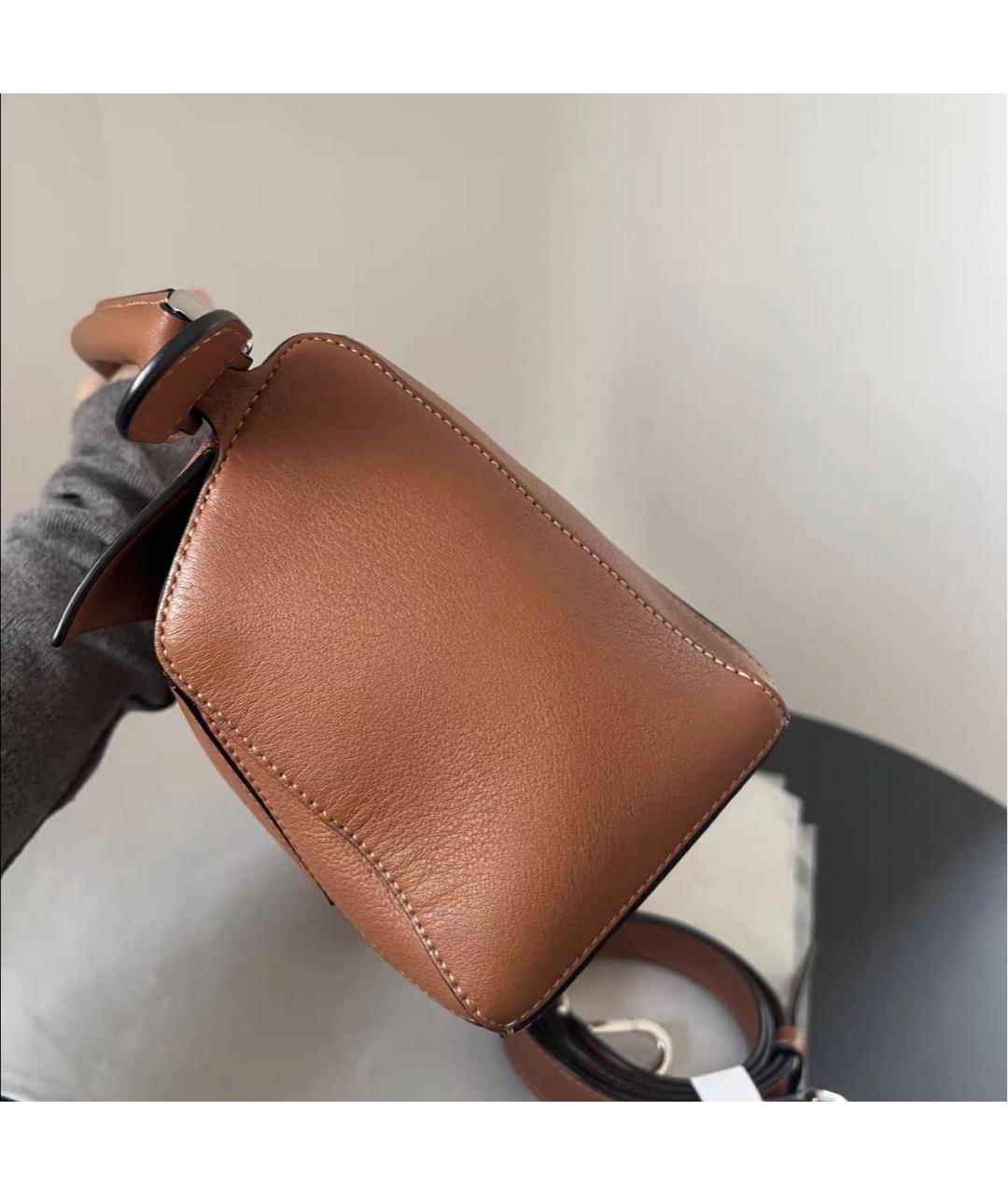 LOEWE Коричневая кожаная сумка через плечо, фото 5