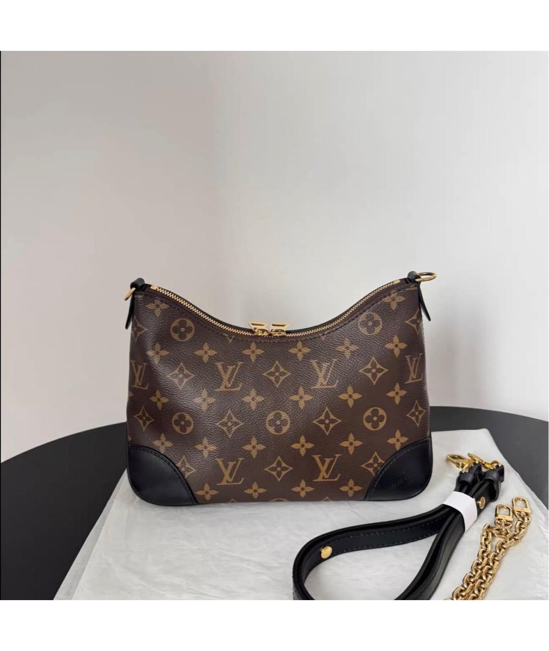 LOUIS VUITTON Коричневая кожаная сумка тоут, фото 2