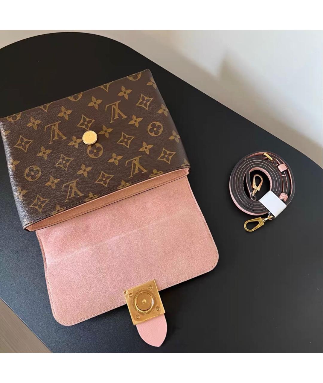 LOUIS VUITTON Розовая сумка с короткими ручками из канвы, фото 6