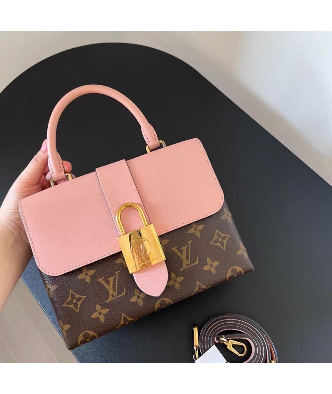 LOUIS VUITTON Розовая сумка с короткими ручками из канвы, фото 9