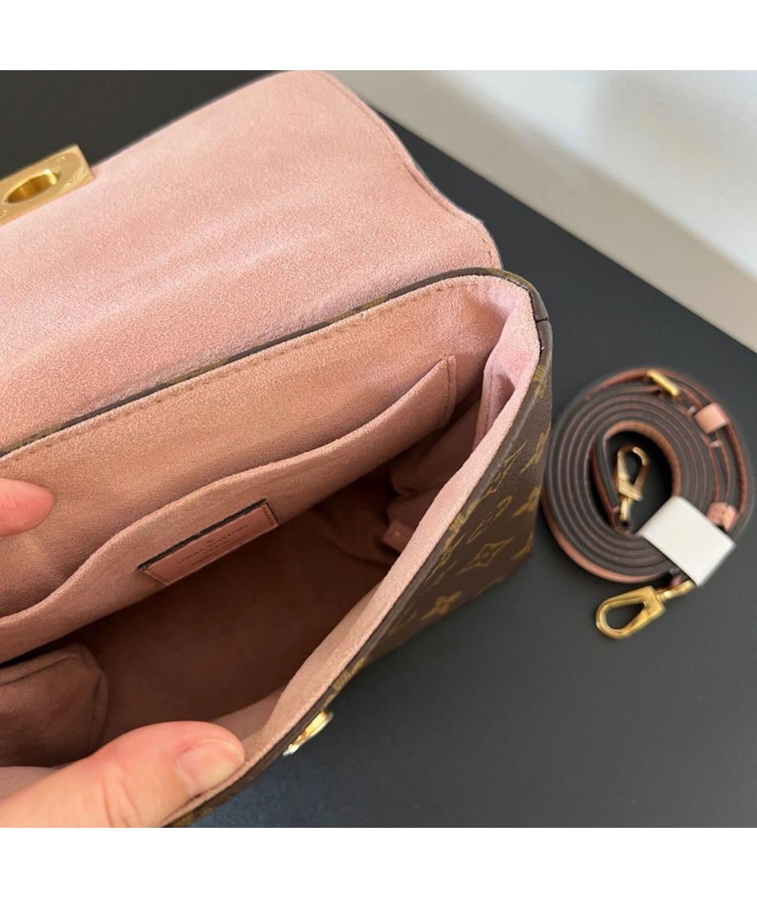 LOUIS VUITTON Розовая сумка с короткими ручками из канвы, фото 7