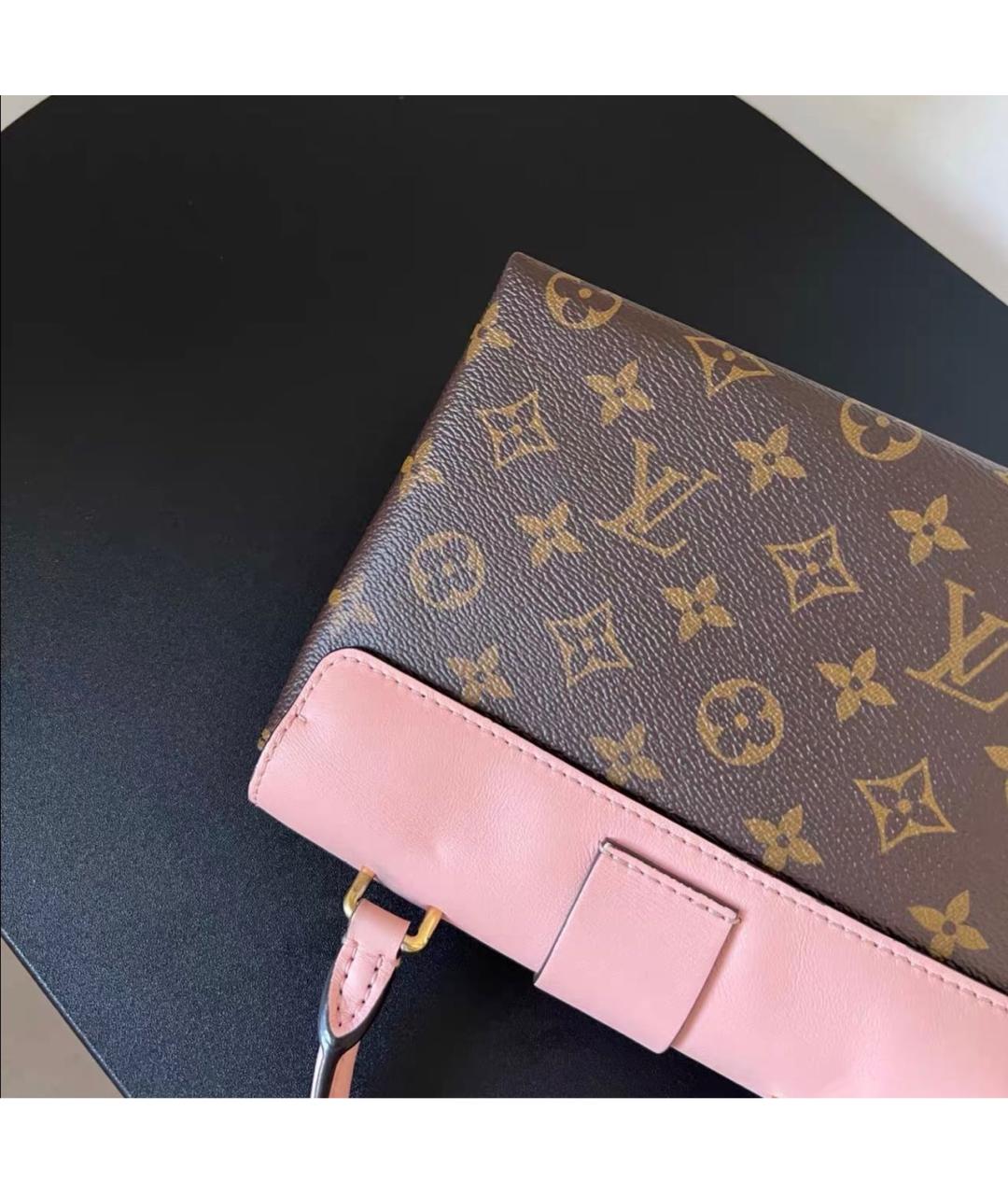 LOUIS VUITTON Розовая сумка с короткими ручками из канвы, фото 3