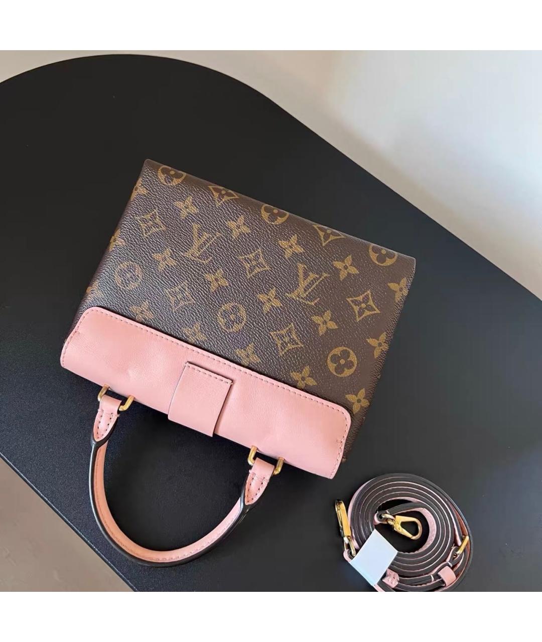 LOUIS VUITTON Розовая сумка с короткими ручками из канвы, фото 2