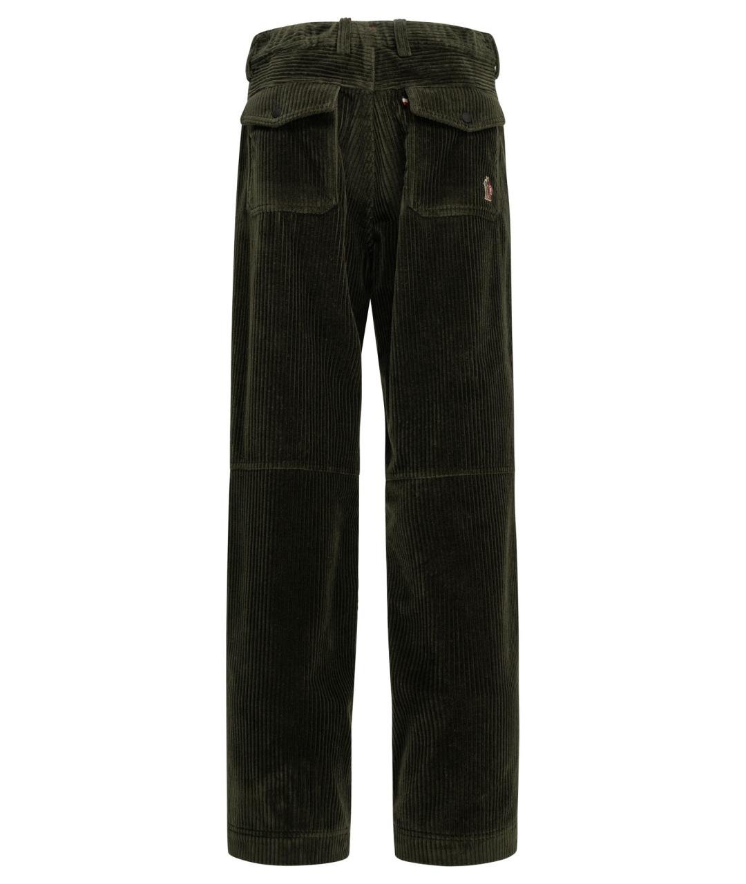 MONCLER GRENOBLE Хаки хлопковые повседневные брюки, фото 2