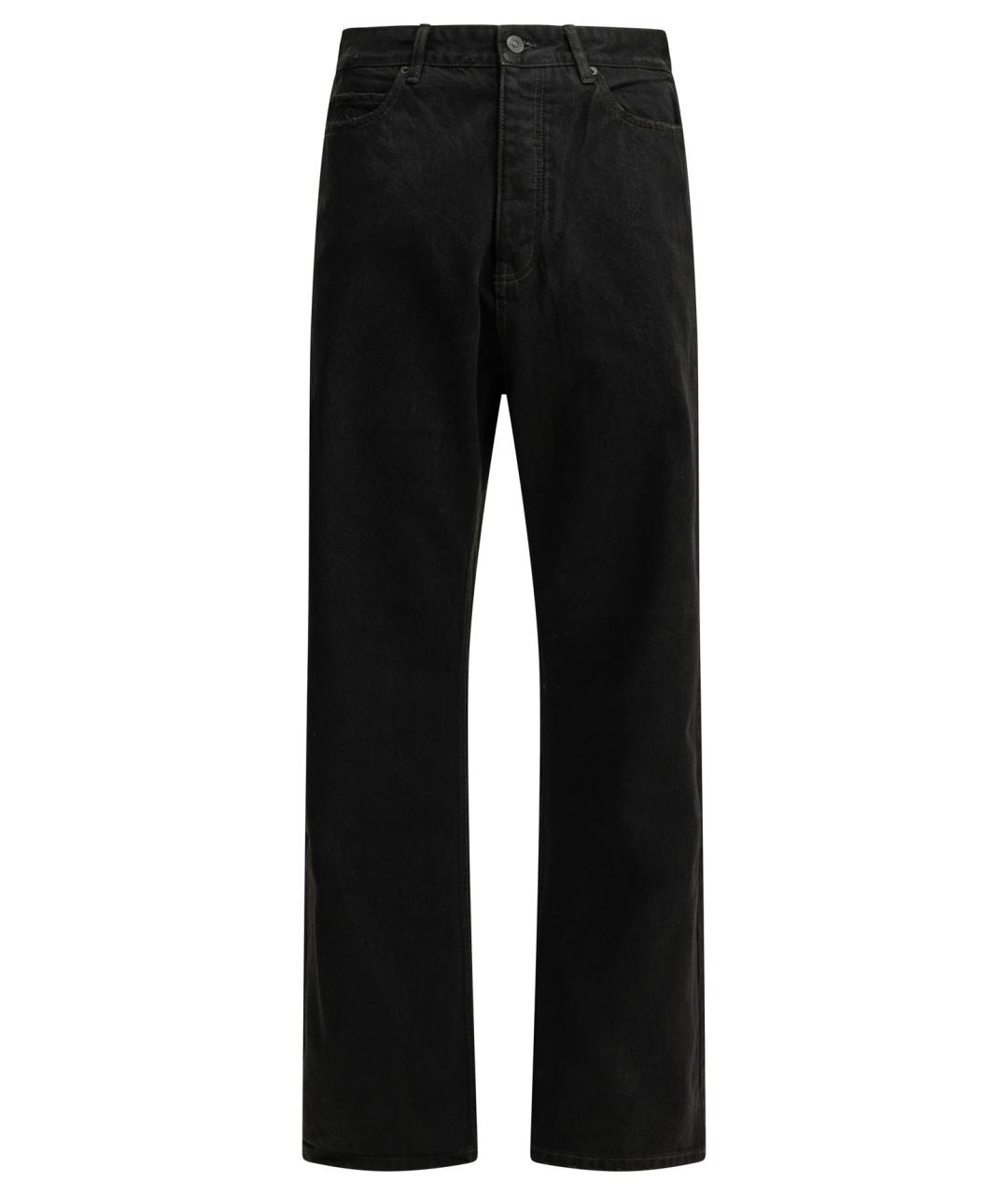 BALENCIAGA Черные хлопковые прямые джинсы, фото 1