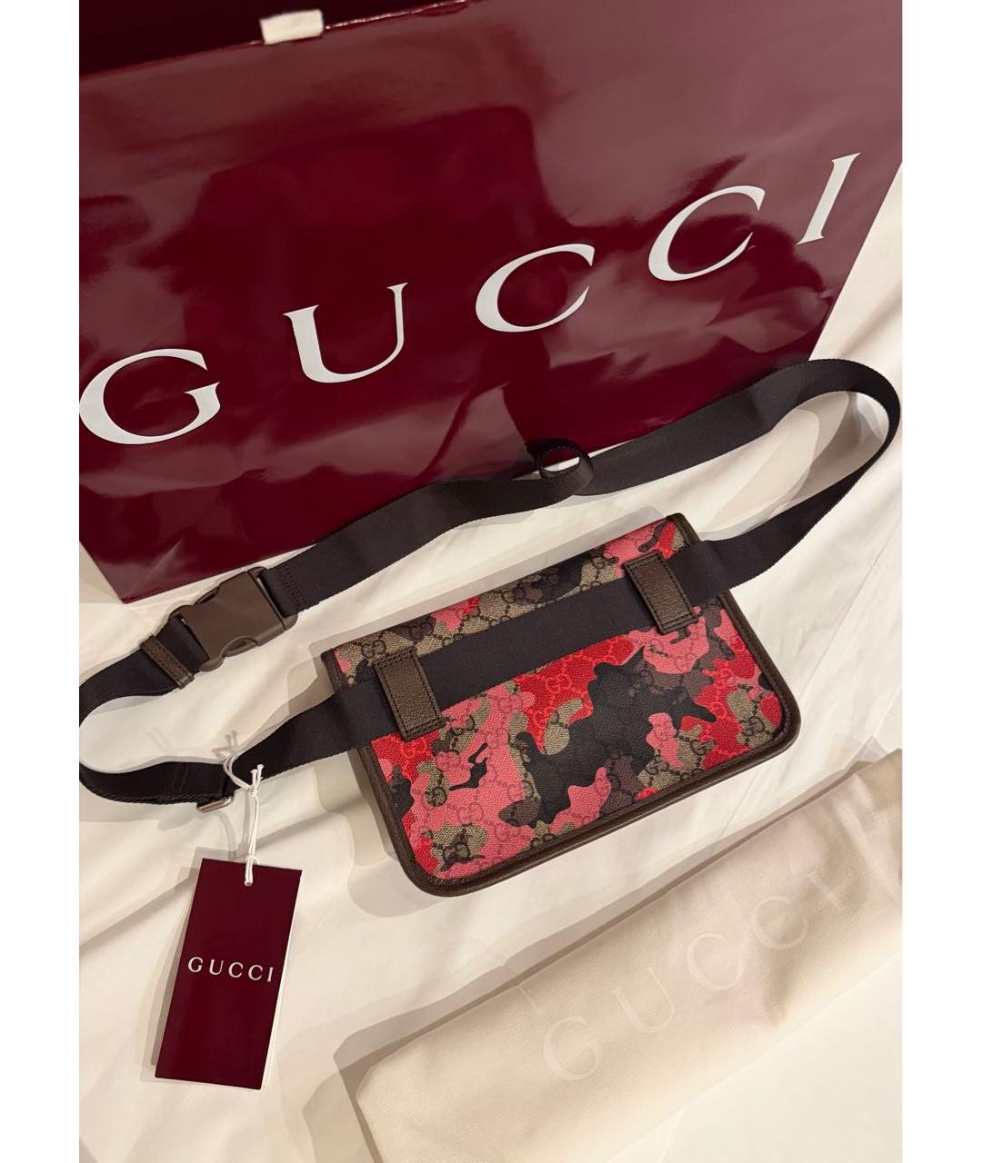 GUCCI Мульти поясная сумка из канвы, фото 4