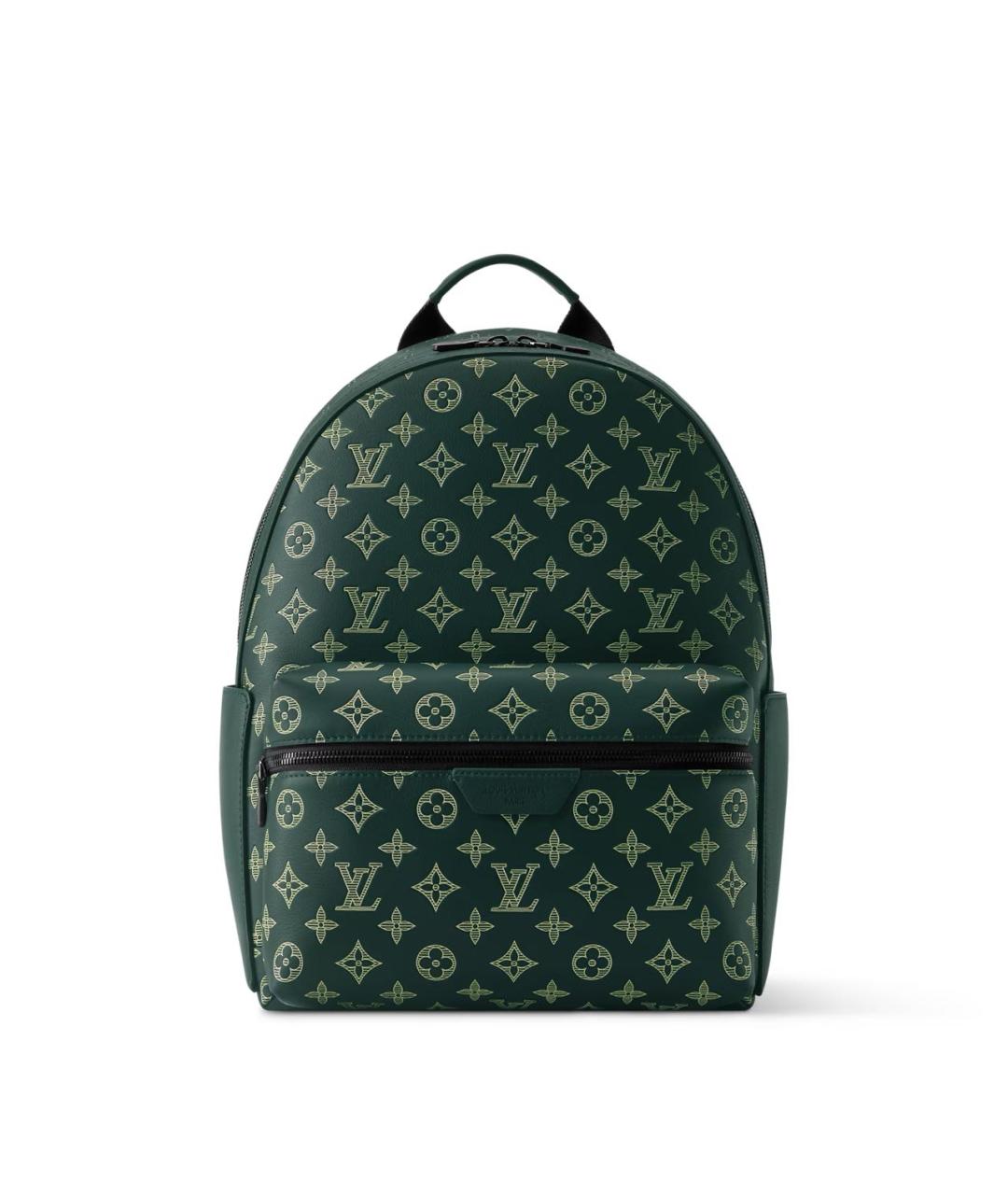 LOUIS VUITTON Зеленый кожаный рюкзак, фото 6