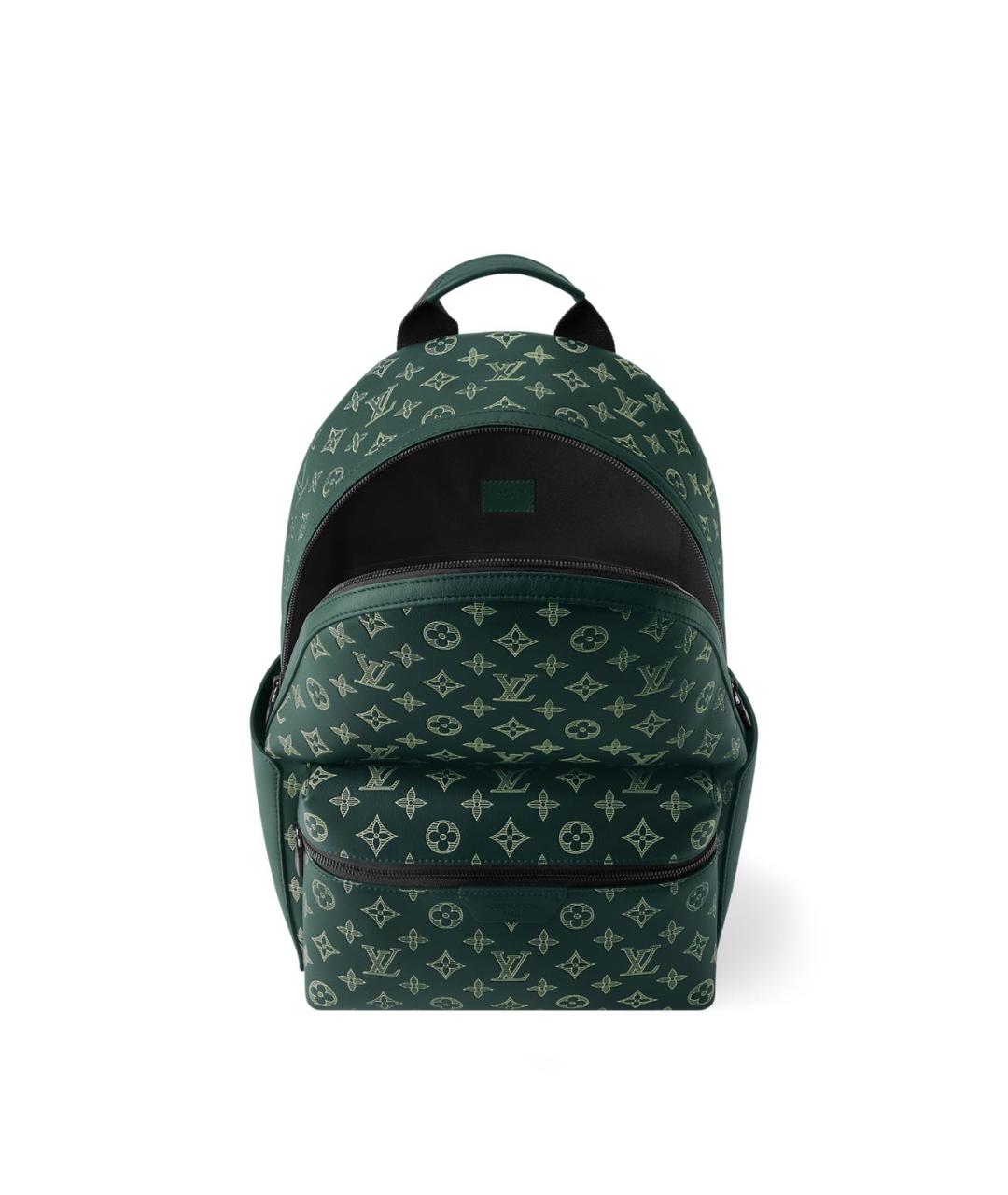 LOUIS VUITTON Зеленый кожаный рюкзак, фото 3
