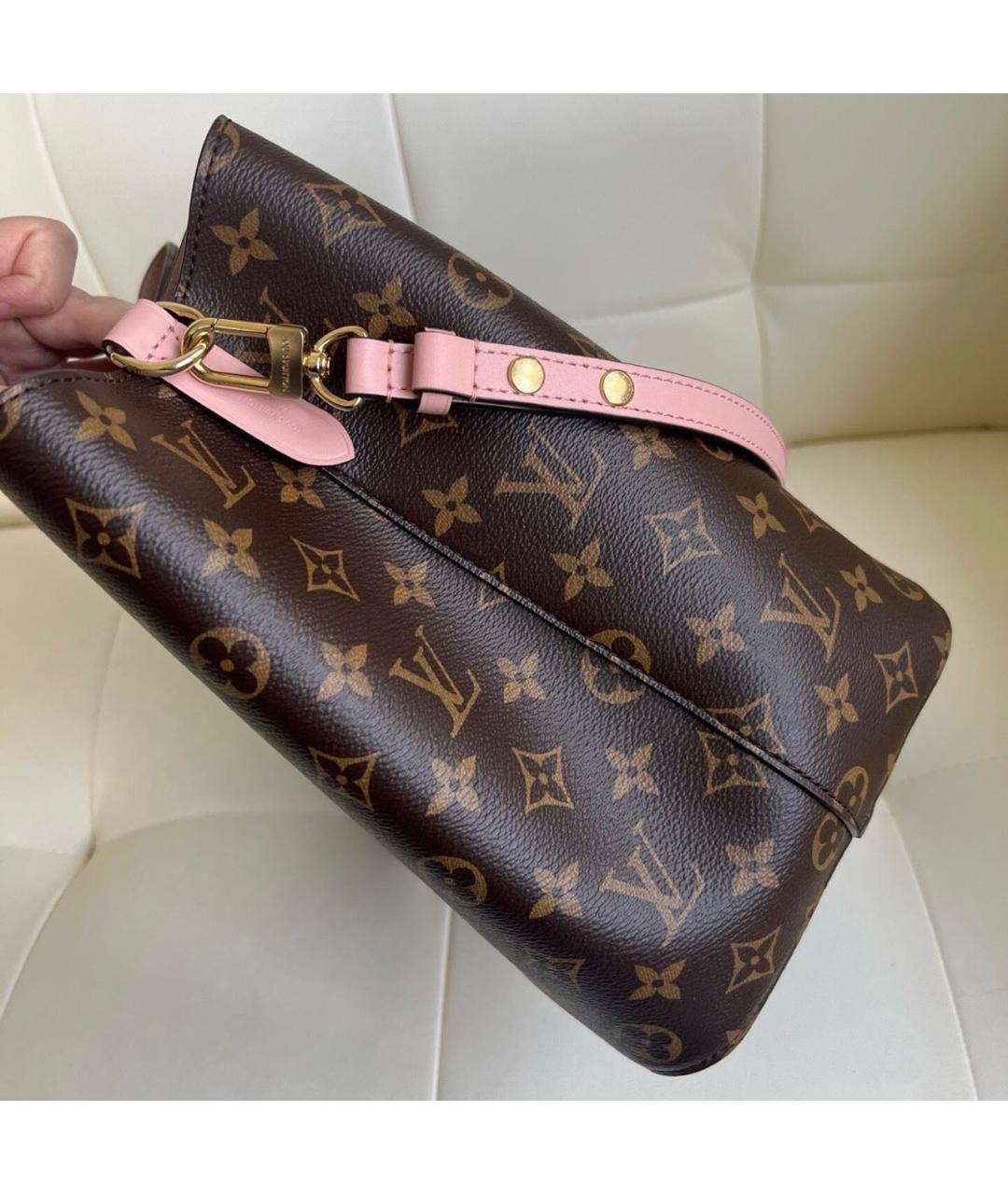 LOUIS VUITTON Розовая сумка тоут из канвы, фото 7