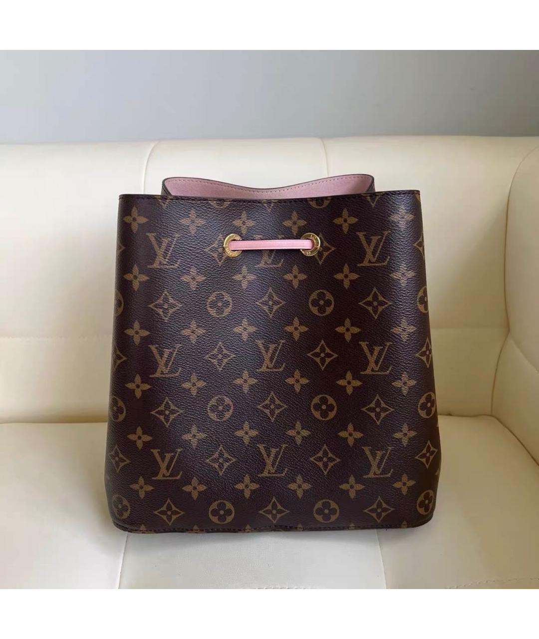 LOUIS VUITTON Розовая сумка тоут из канвы, фото 2