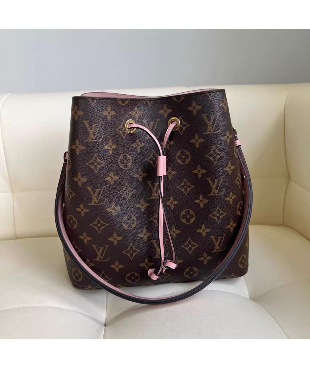 LOUIS VUITTON Розовая сумка тоут из канвы, фото 9