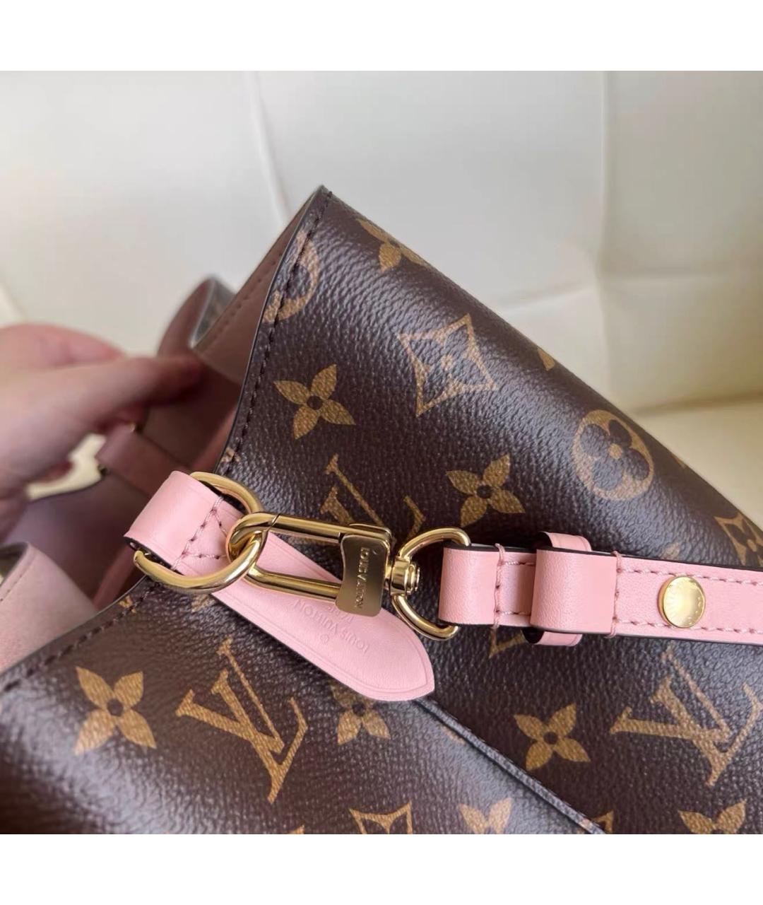 LOUIS VUITTON Розовая сумка тоут из канвы, фото 5