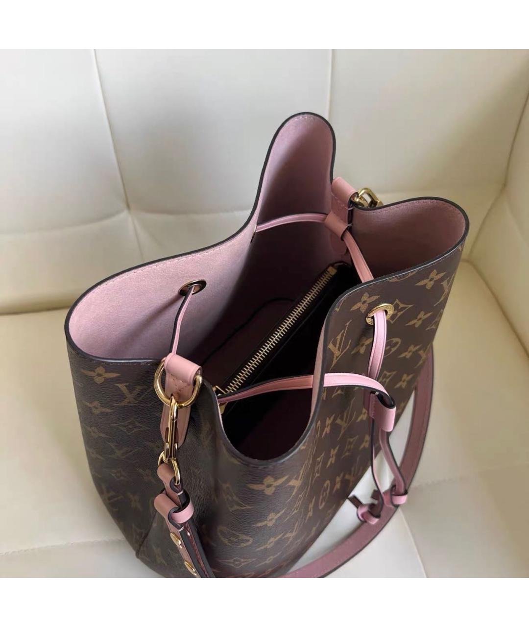 LOUIS VUITTON Розовая сумка тоут из канвы, фото 4