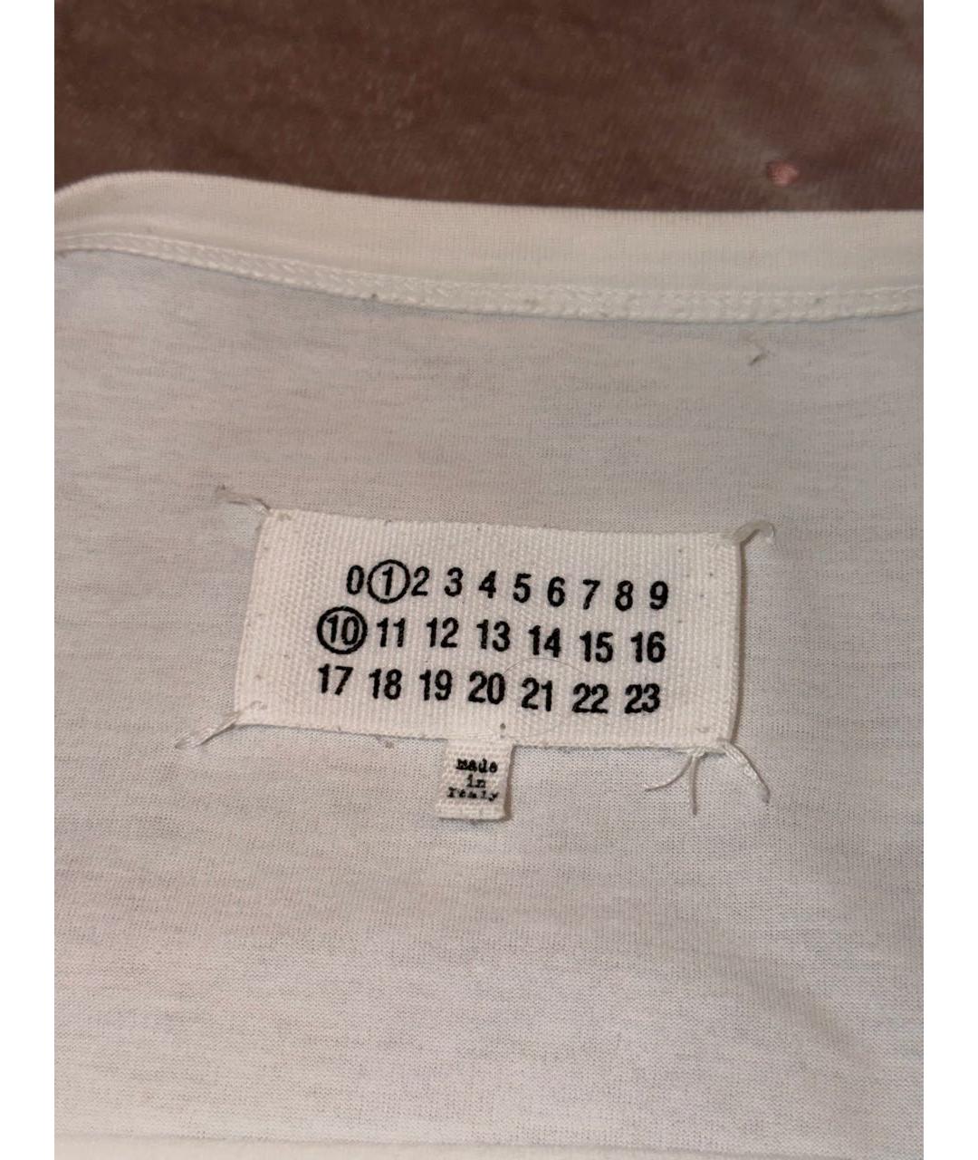 MAISON MARGIELA Белая хлопковая майка, фото 2