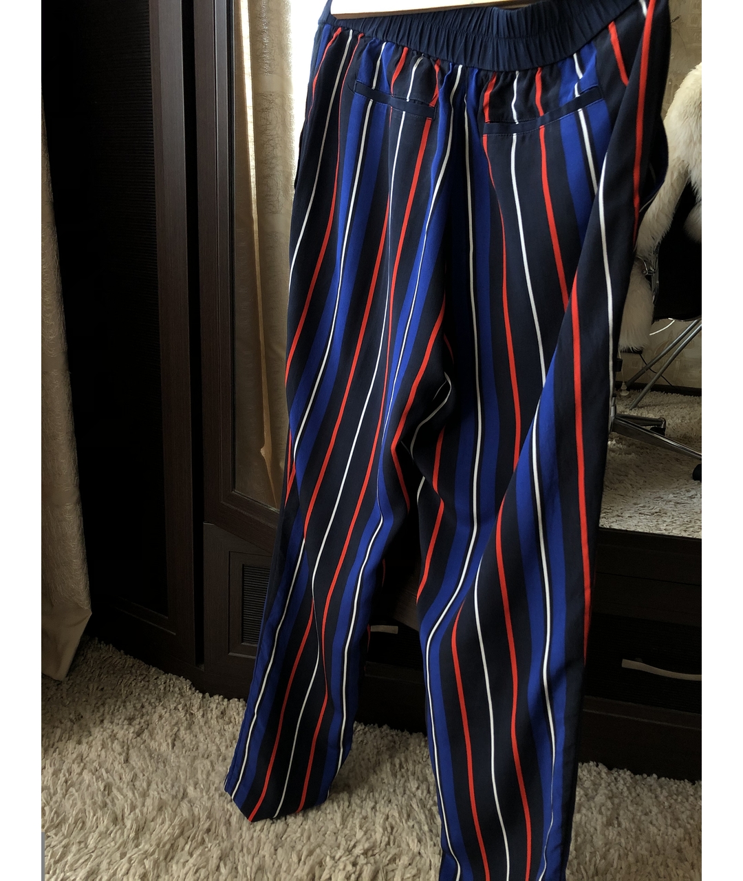 JUICY COUTURE Мульти шелковые прямые брюки, фото 2