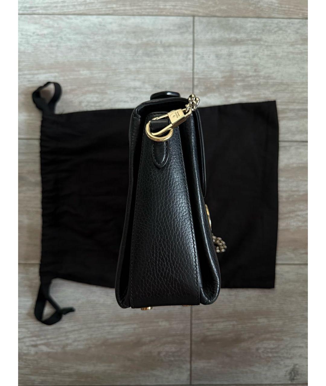 GUCCI Черная кожаная сумка на плечо, фото 8