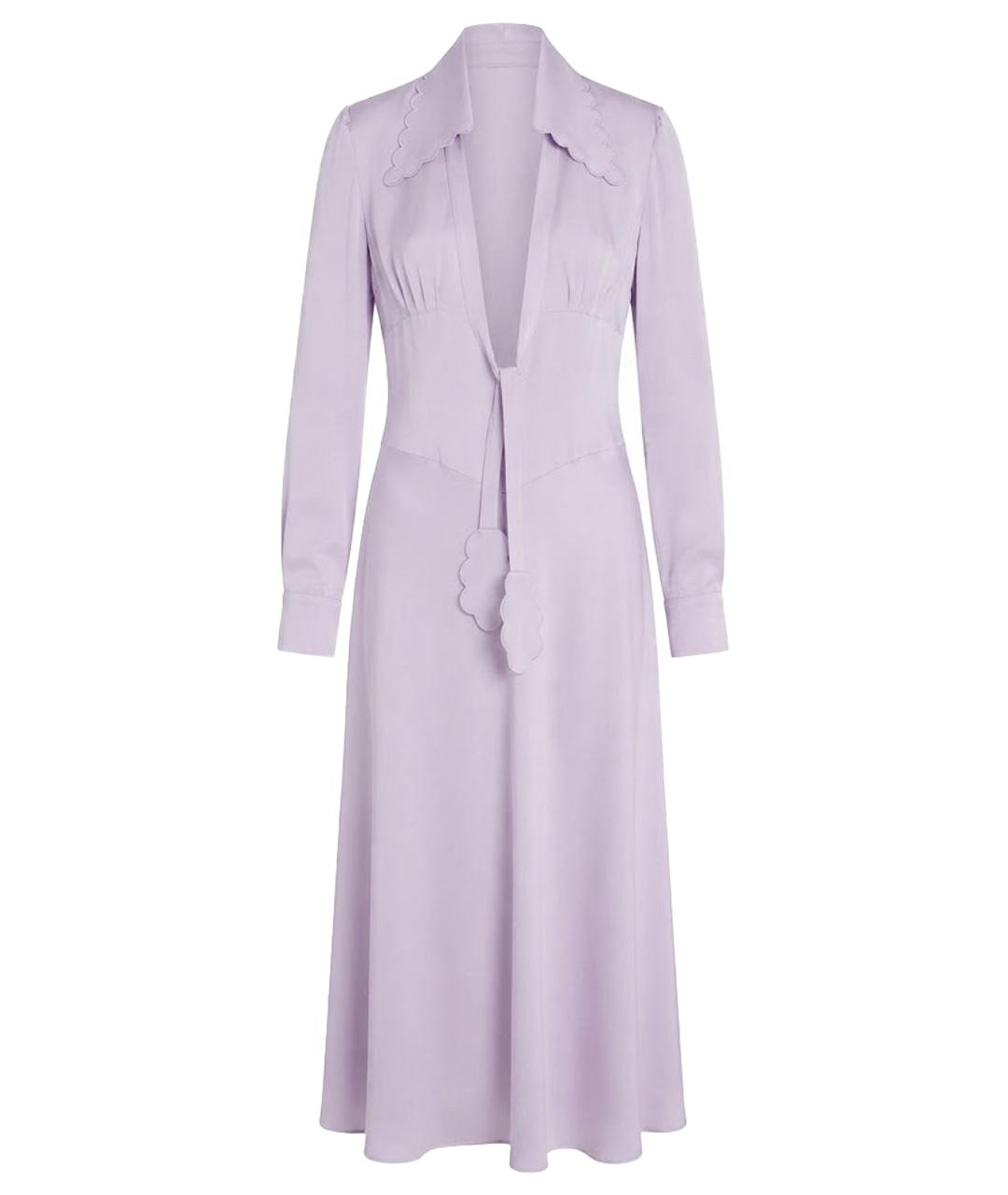 JIL SANDER Фиолетовое вискозное платье, фото 1