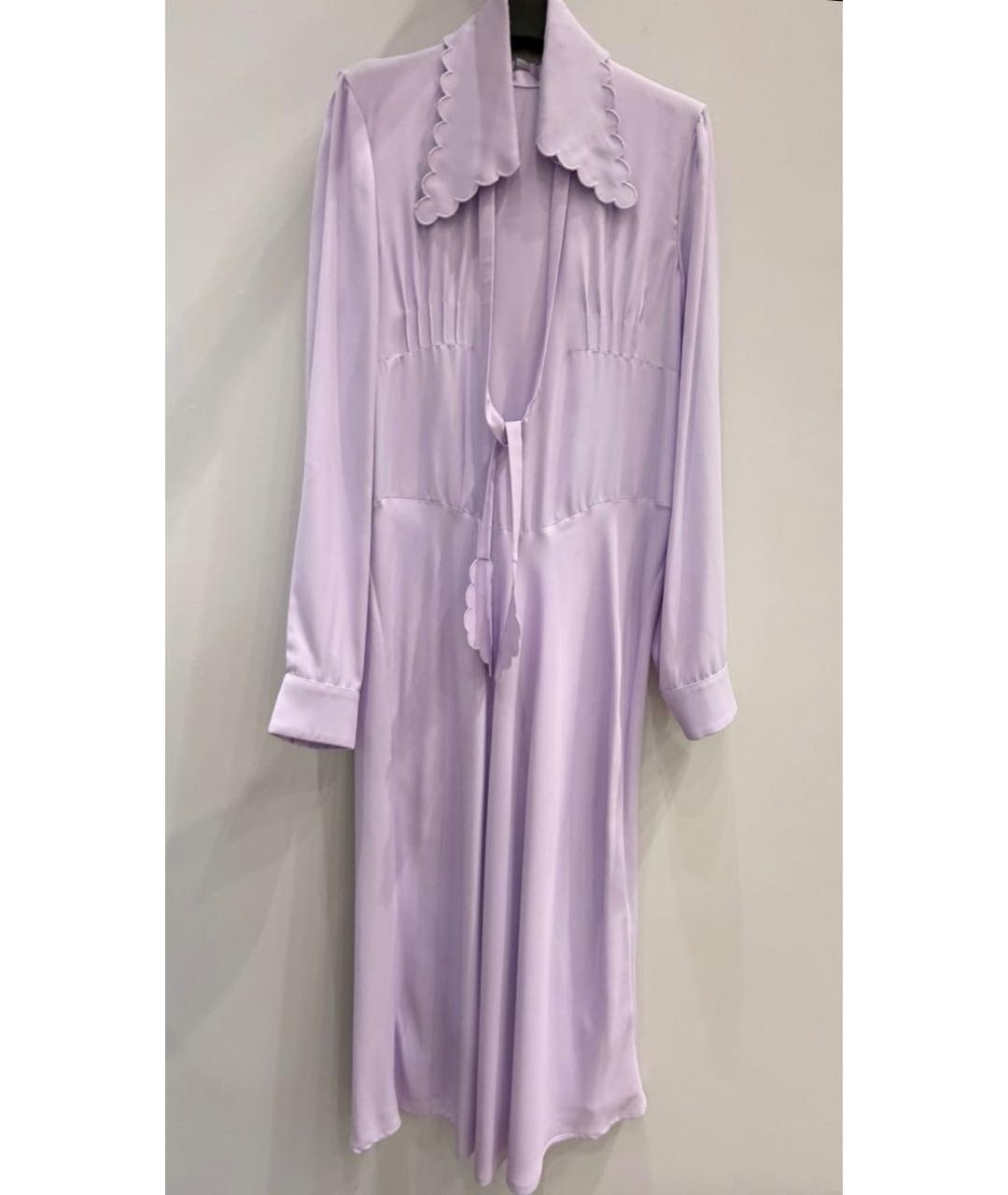 JIL SANDER Фиолетовое вискозное платье, фото 6