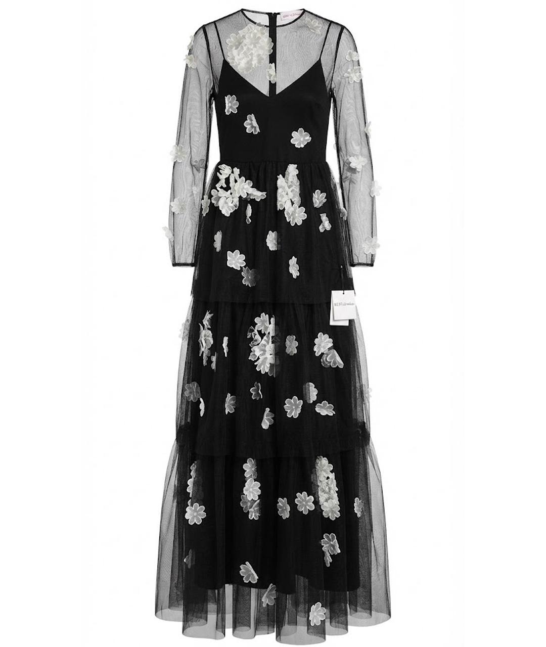 RED VALENTINO Черное полиэстеровое вечернее платье, фото 1
