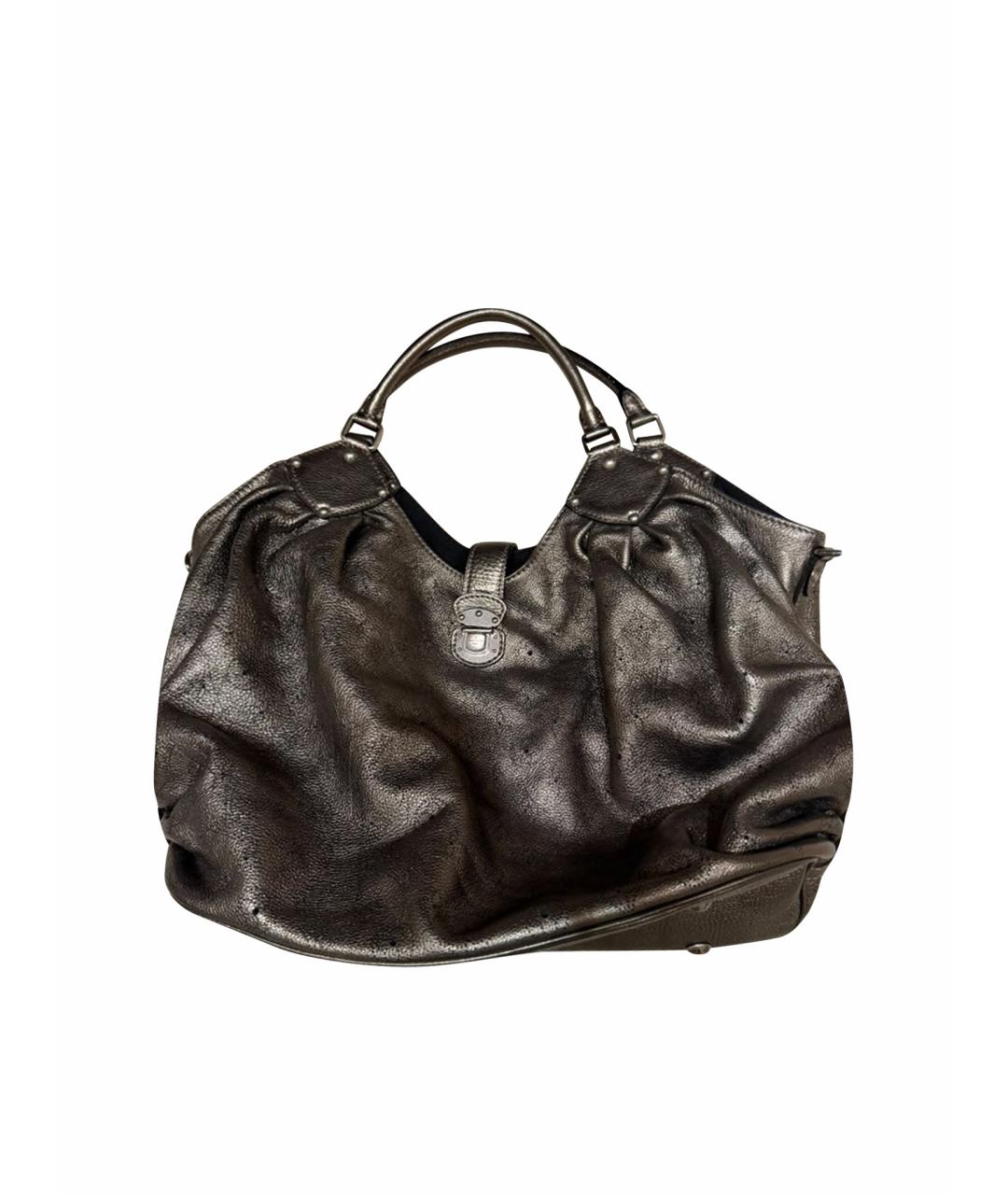 LOUIS VUITTON Антрацитовая кожаная сумка тоут, фото 1