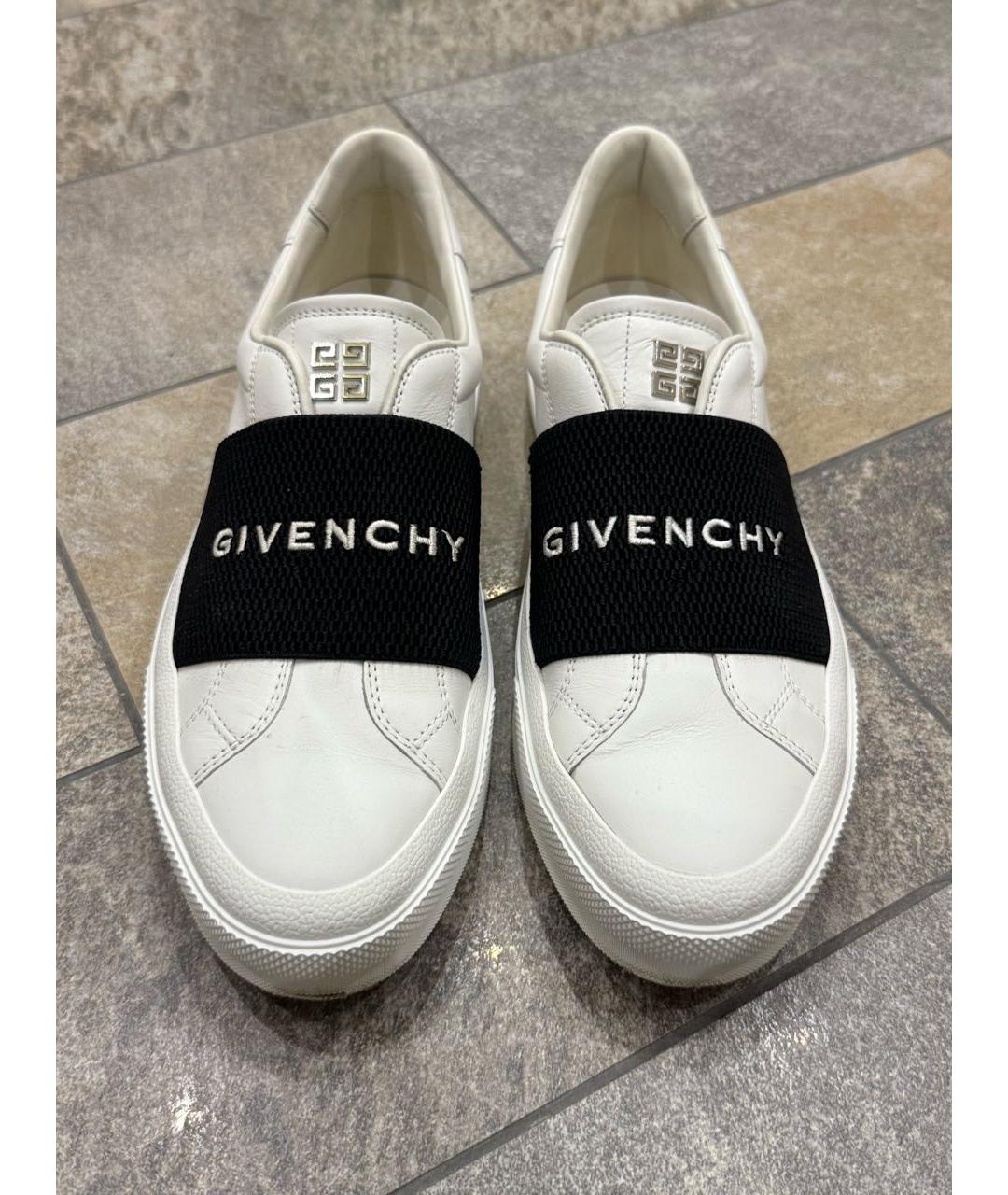GIVENCHY Белые кожаные слипоны, фото 2