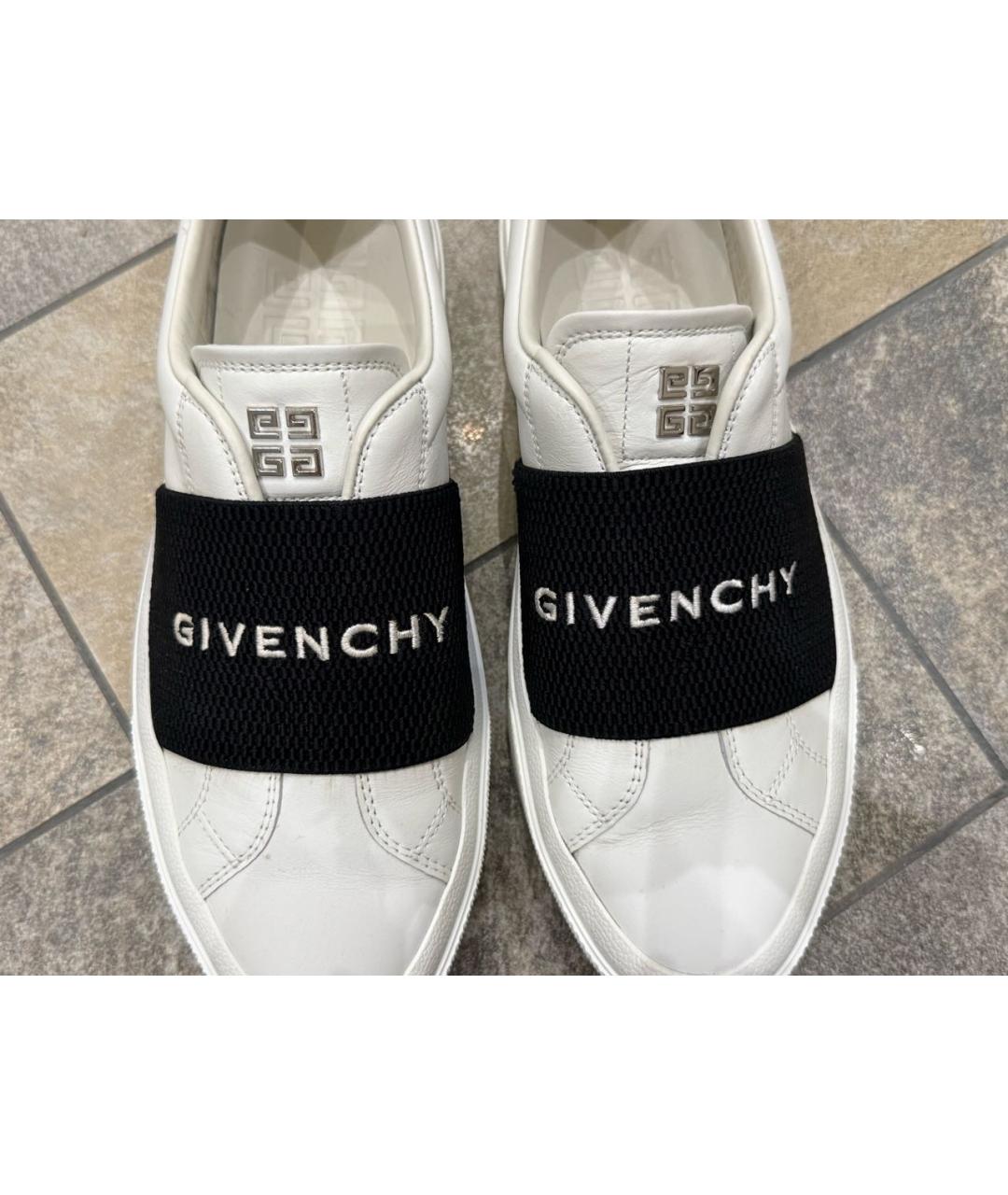 GIVENCHY Белые кожаные слипоны, фото 4