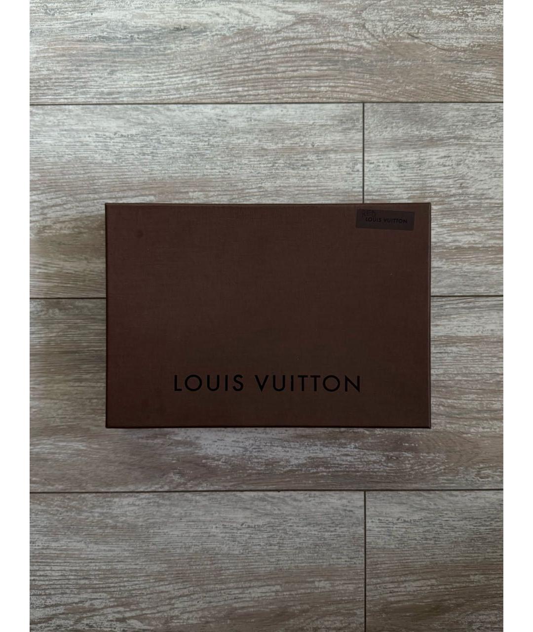 LOUIS VUITTON Красный шелковый платок, фото 4