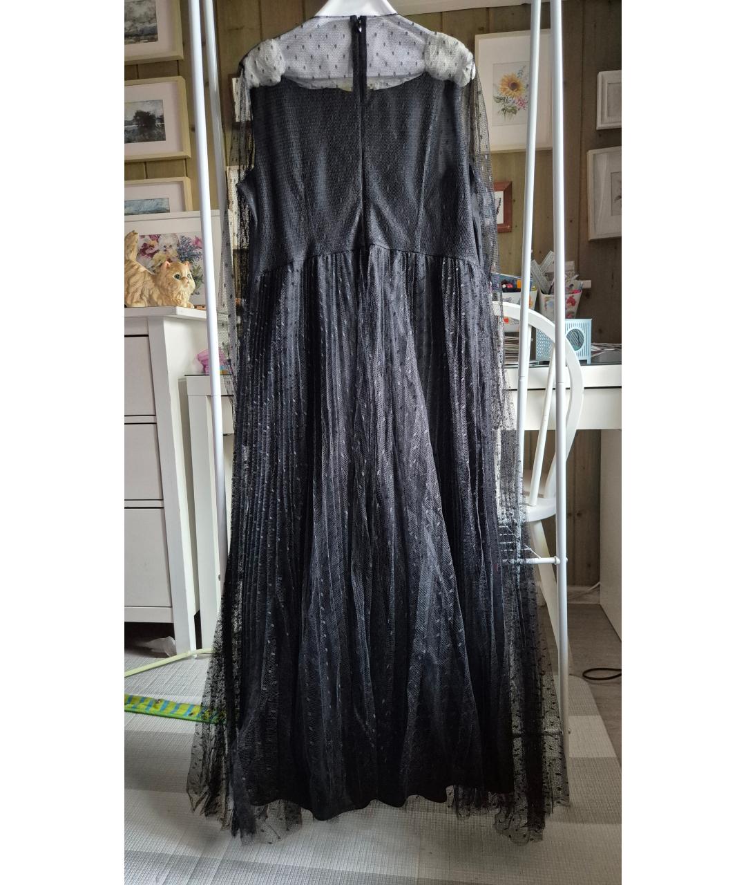 RED VALENTINO Черное полиэстеровое вечернее платье, фото 2