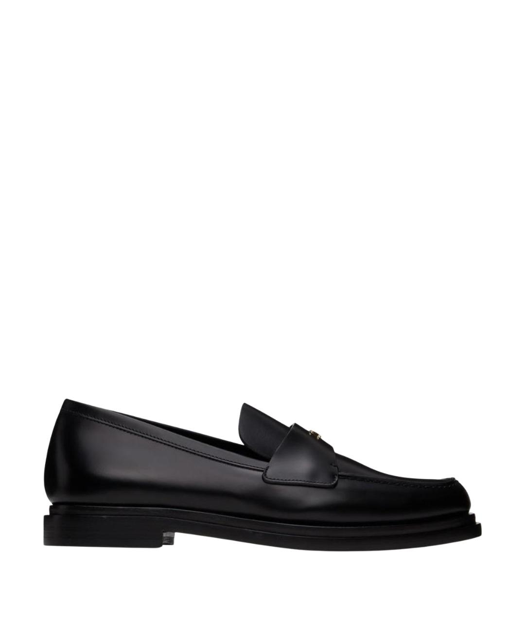 MAX MARA Черные кожаные лоферы, фото 1