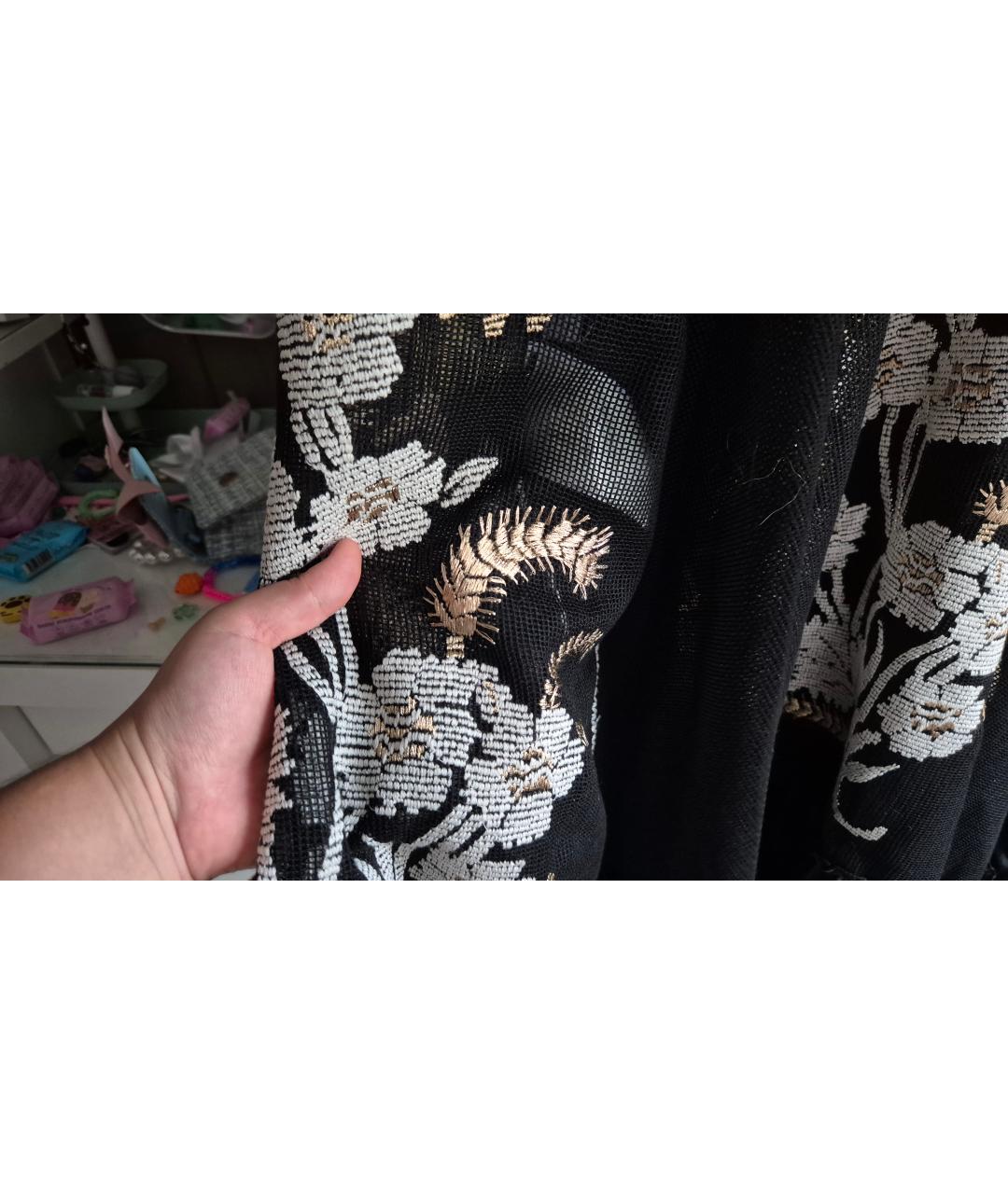RED VALENTINO Черное полиамидовое вечернее платье, фото 5