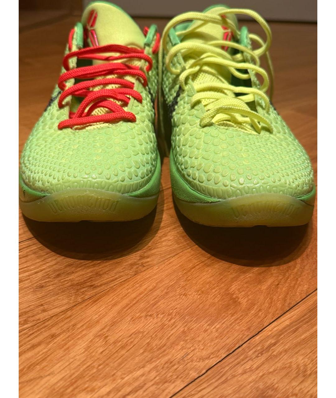 NIKE Зеленые неопреновые низкие кроссовки / кеды, фото 2