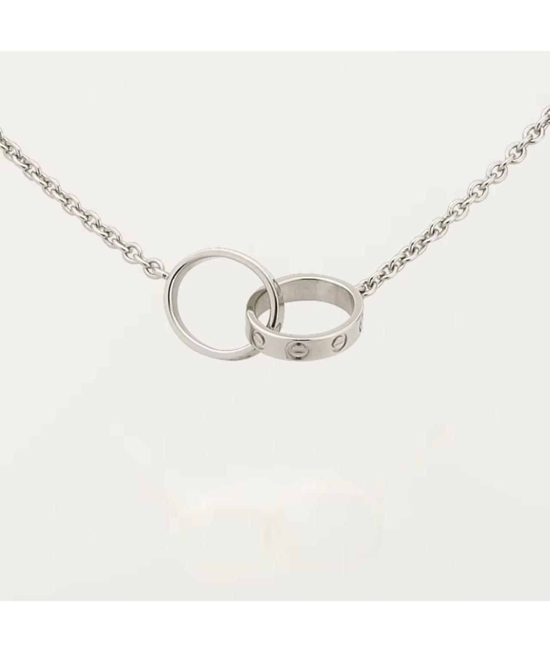 CARTIER Серебряное колье из белого золота, фото 3
