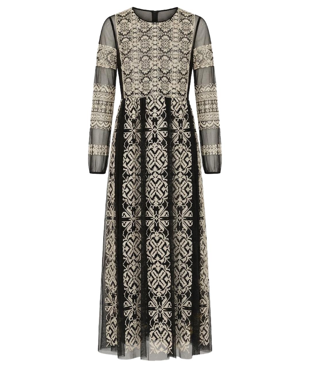 RED VALENTINO Черное полиамидовое вечернее платье, фото 1