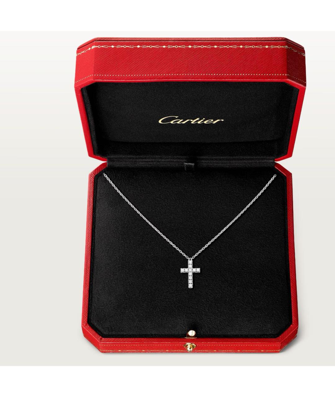 CARTIER Серебряное колье из белого золота, фото 5
