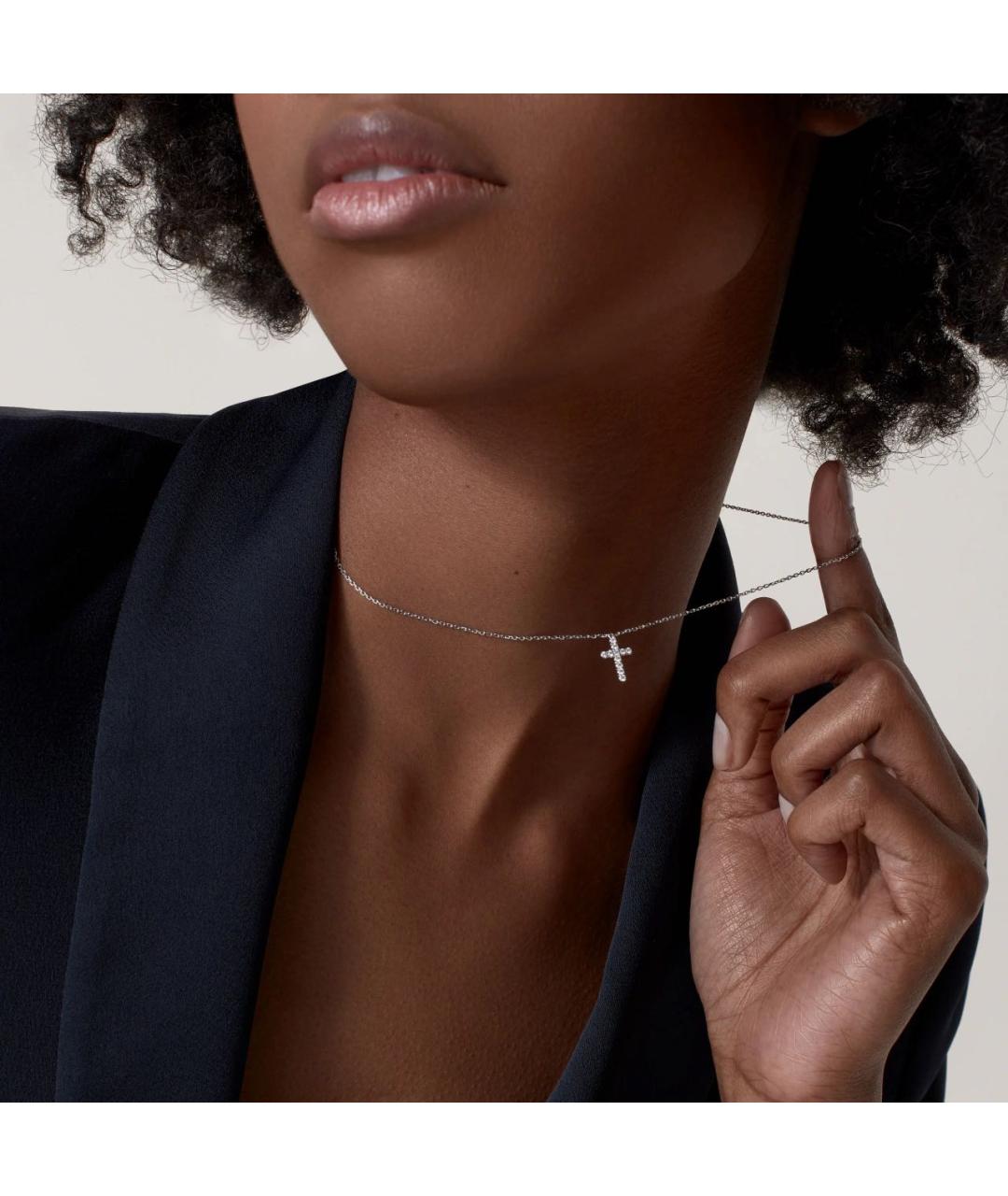 CARTIER Серебряное колье из белого золота, фото 2