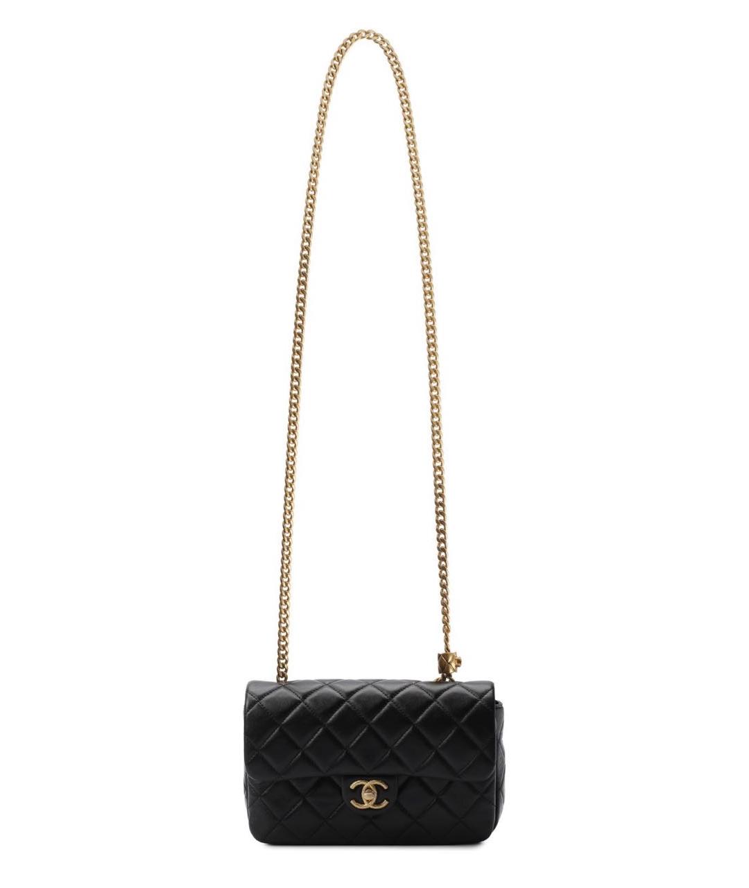 CHANEL Черная кожаная сумка тоут, фото 8