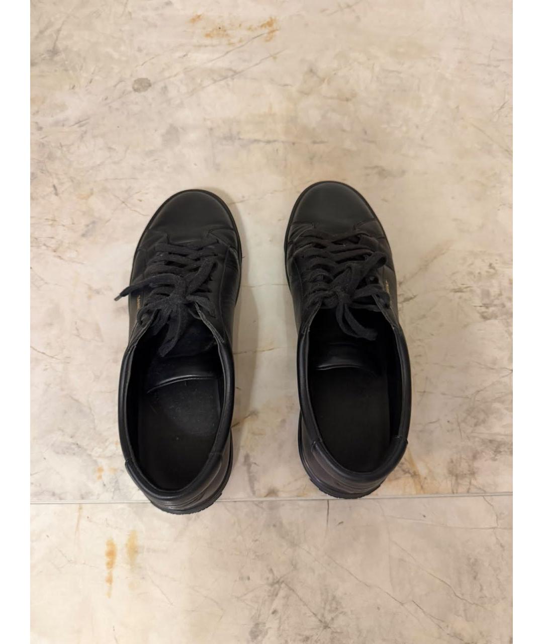 SAINT LAURENT Черные кожаные кеды, фото 5