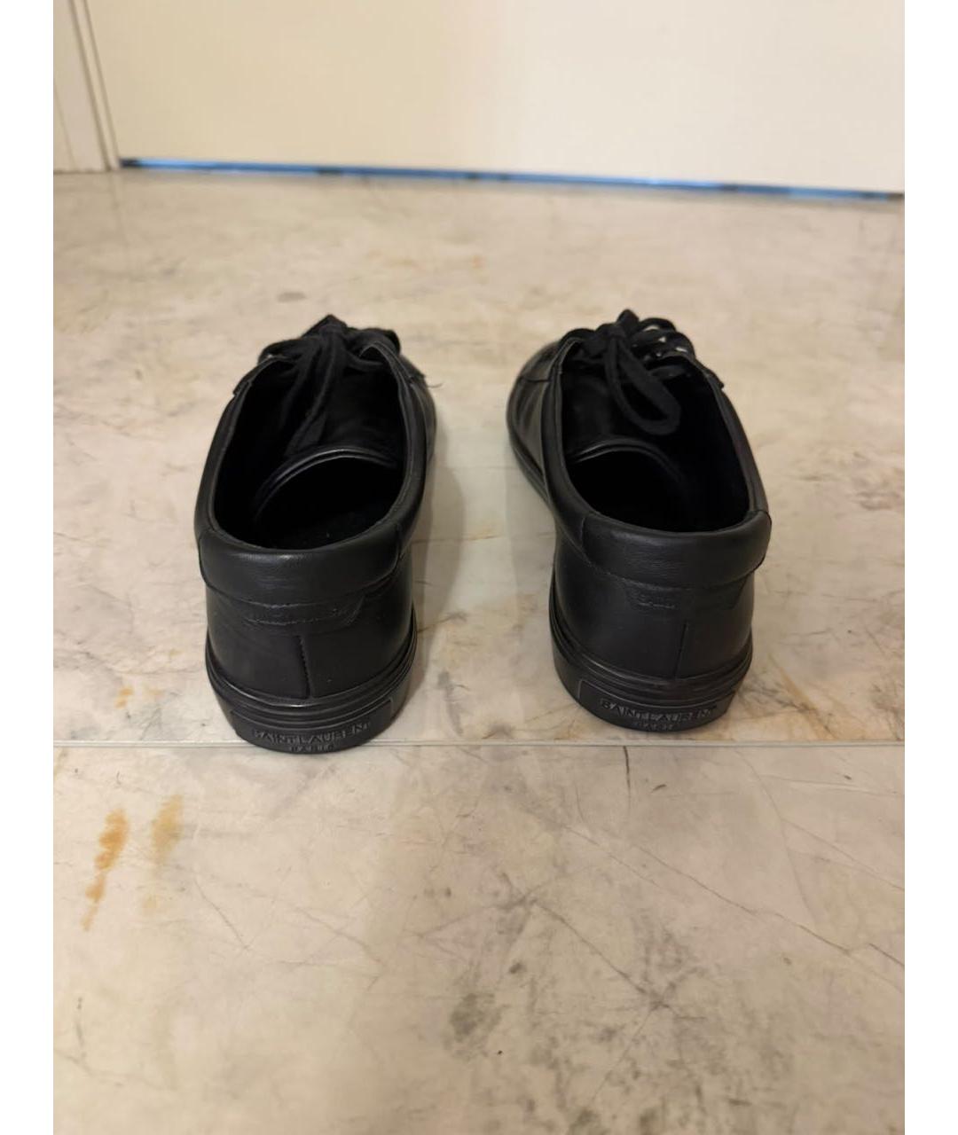 SAINT LAURENT Черные кожаные кеды, фото 4