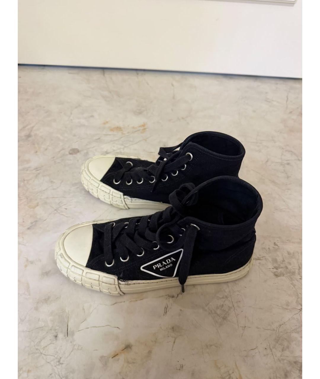 PRADA Черные кеды, фото 3