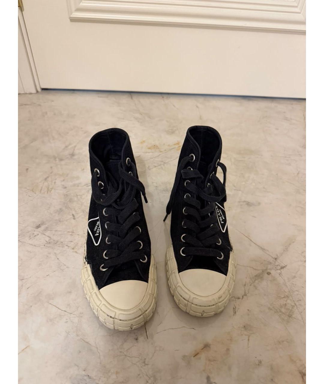 PRADA Черные кеды, фото 4