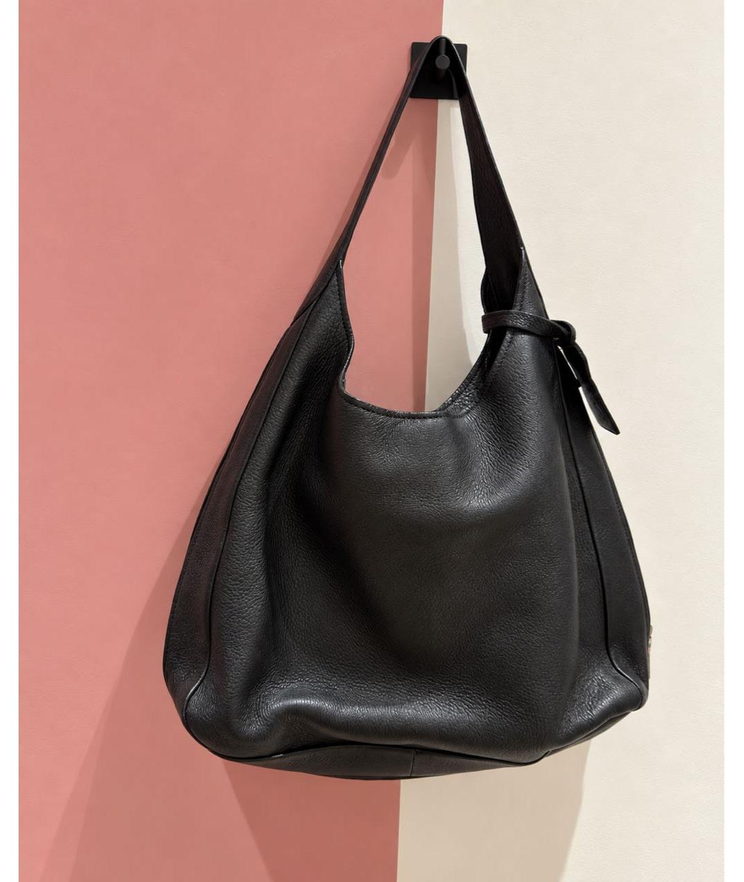 PRADA Черная кожаная сумка тоут, фото 3