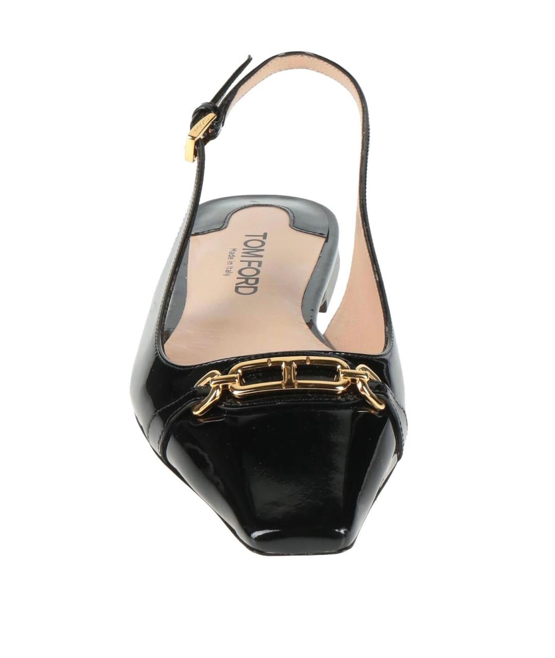 TOM FORD Черные балетки из лакированной кожи, фото 3