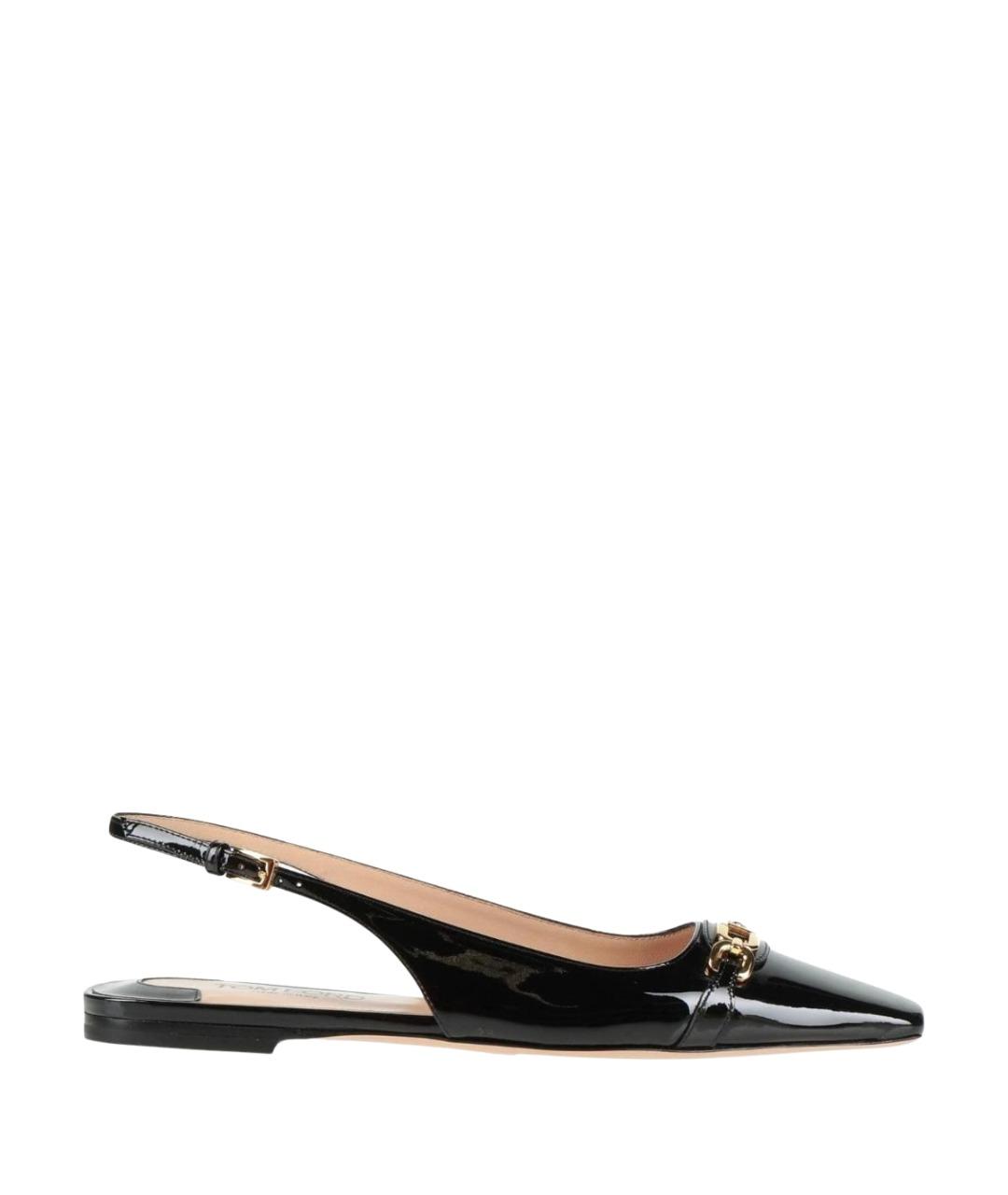 TOM FORD Черные балетки из лакированной кожи, фото 1